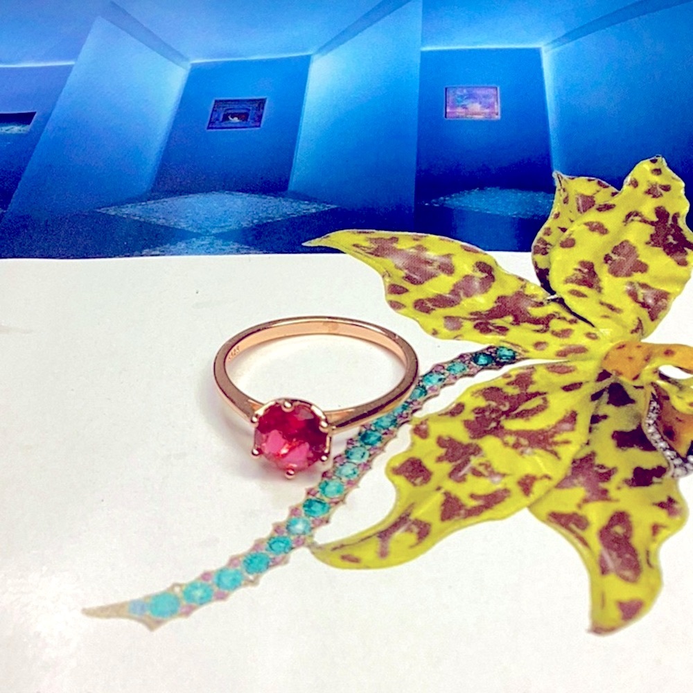 Rose Gold Ruby Color Ring - image 2